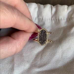 Kendra Scott Elyse ring in Gold And Platinum Drusy